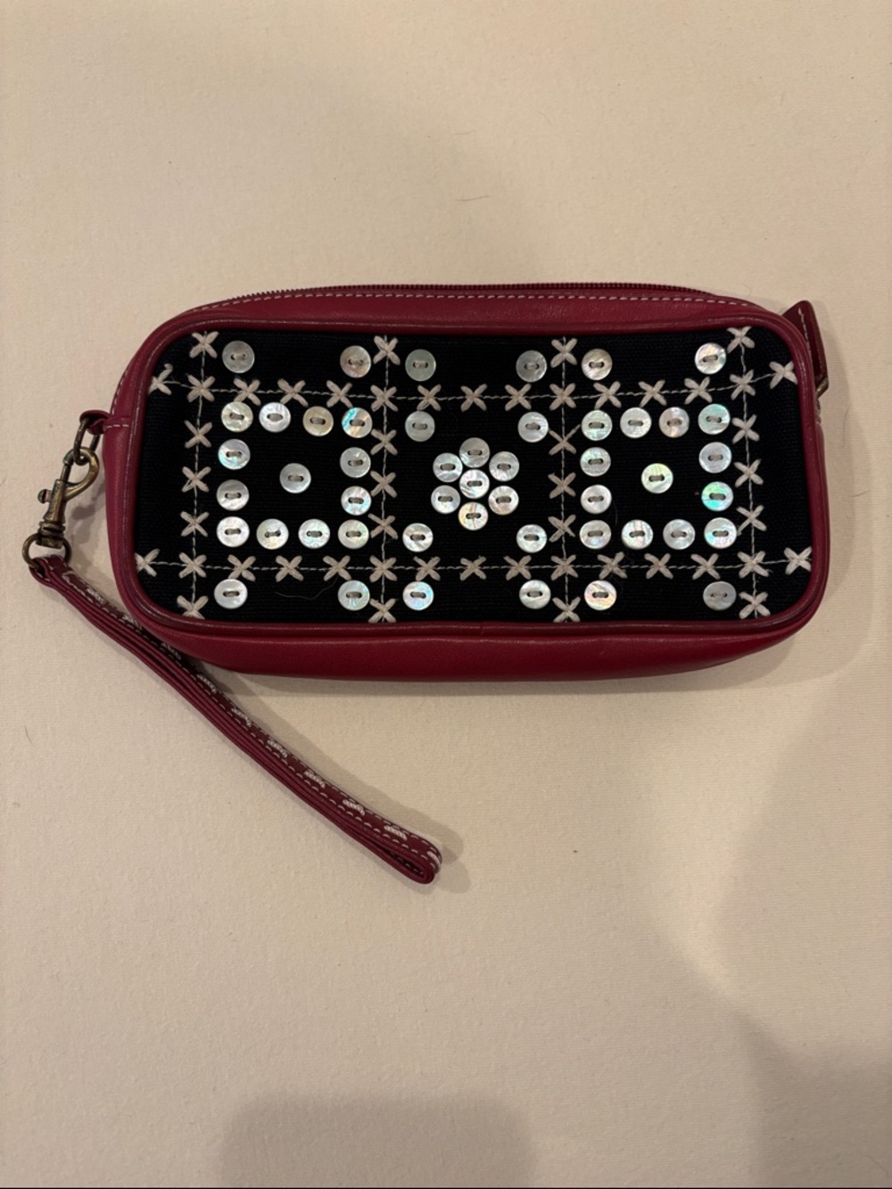 Vintage fEmbellished Wristlet Clutch by Isabella Fiorie